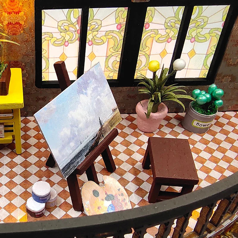 Maison Miniature Bois 3D Meublée DIY