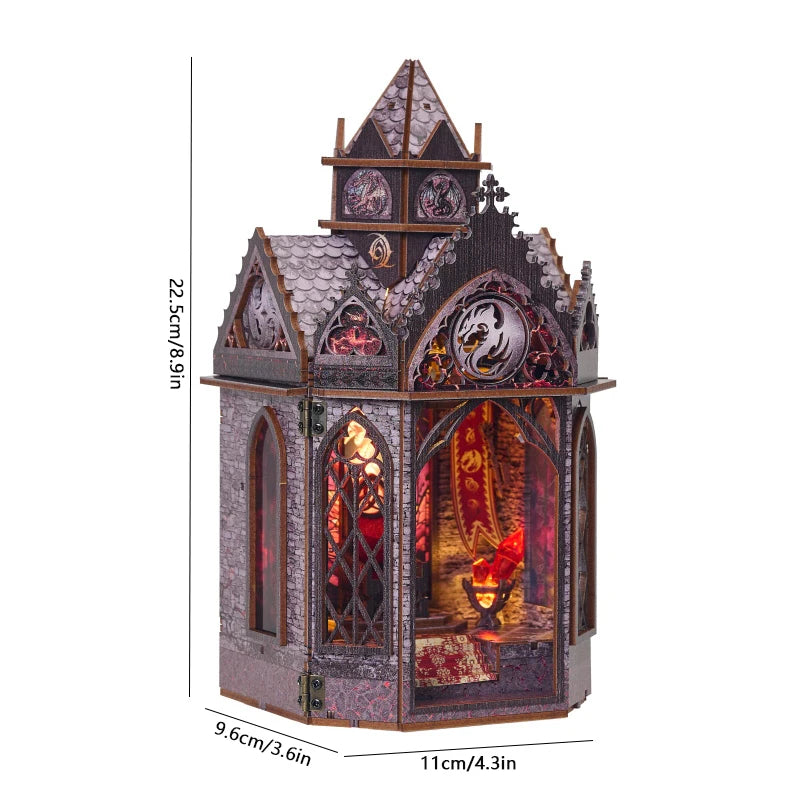 Maison Miniature Book Nook Kit Bois