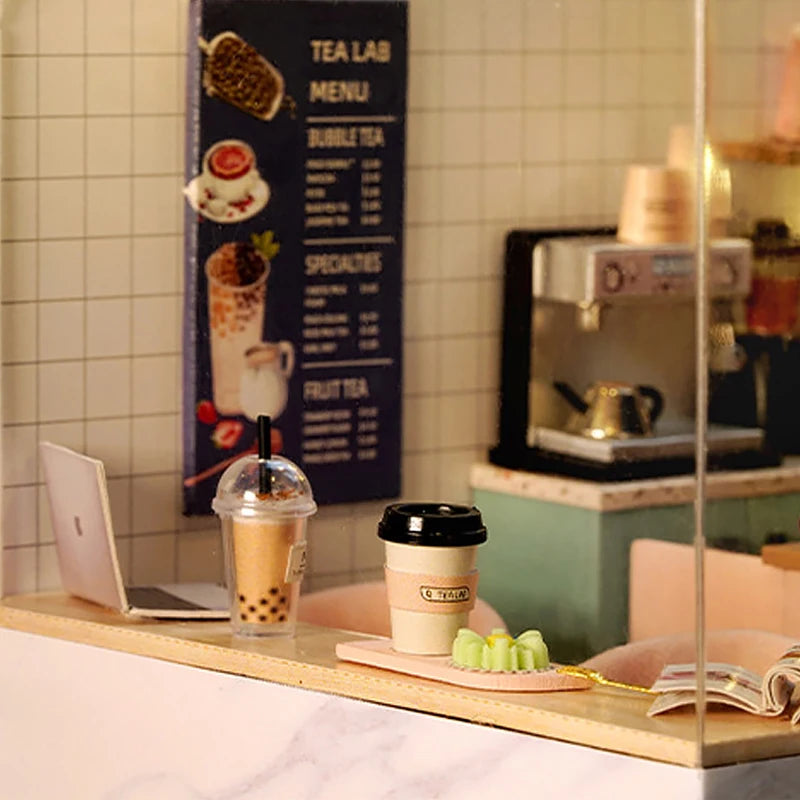 Maison Miniature Kit Bois Café