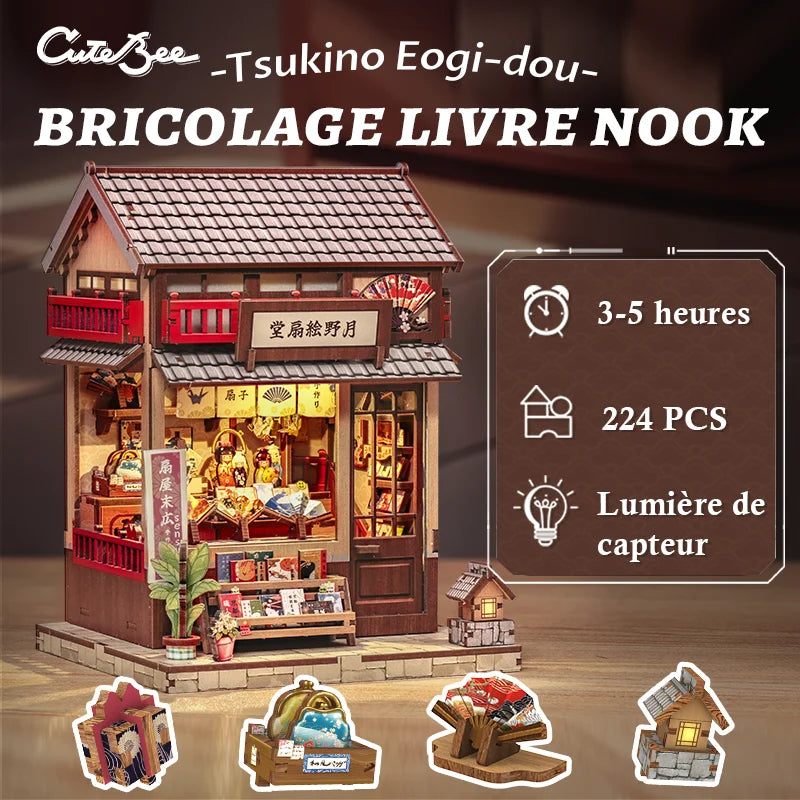 Maison Miniature DIY Book Nook Japonais