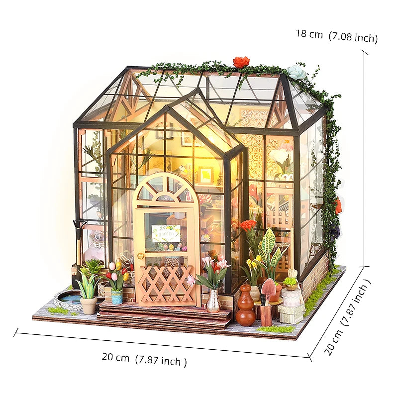 Maison Miniature Book Nook Jardin Lumineux