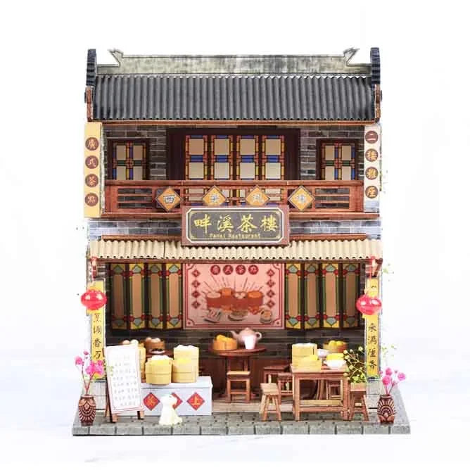 Maison Miniature Théâtre Chinois DIY Bois