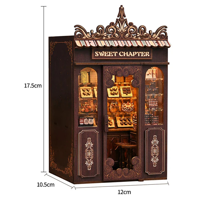 Maison Miniature Book Nook Kit Bois