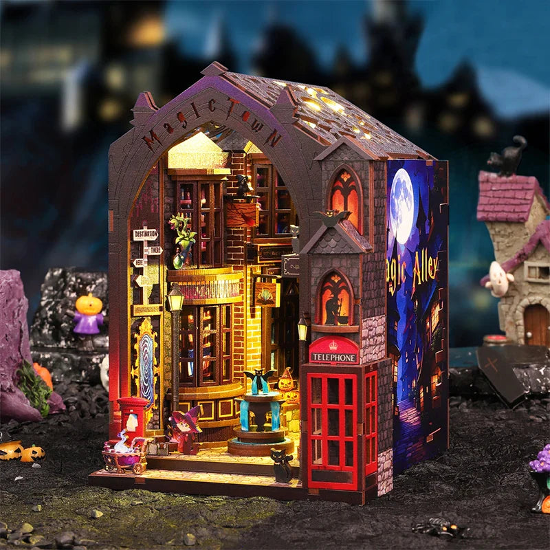 Maison Miniature Book Nook Kit Bois