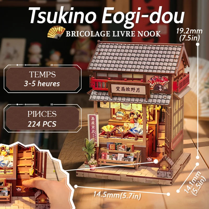 Maison Miniature DIY Book Nook Japonais