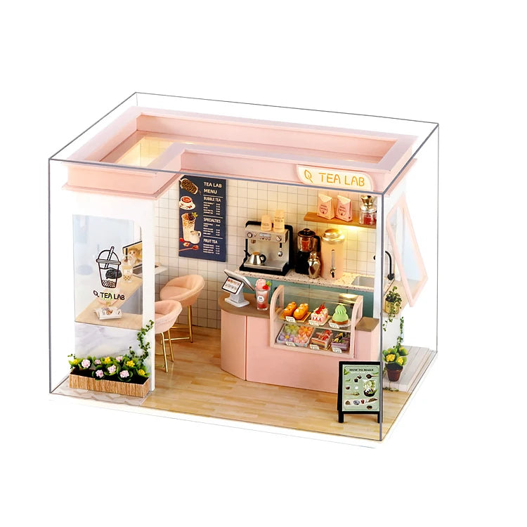 Maison Miniature Kit Bois Café