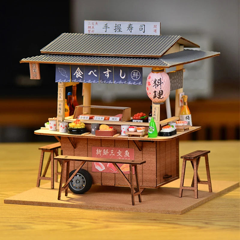 Maison Miniature Kit Bois Sushi Japonais