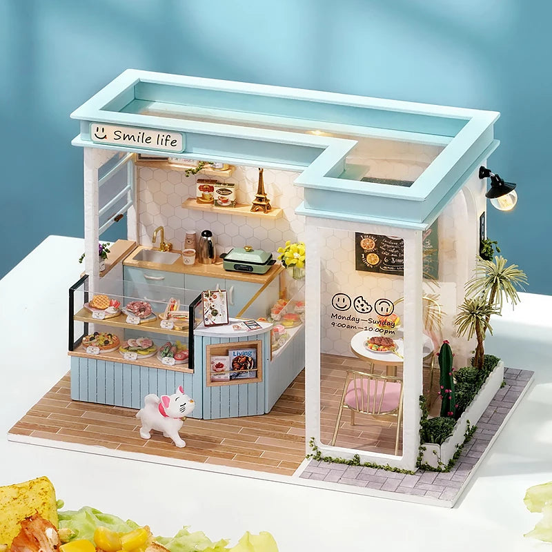 Maison Miniature Puzzle 3D Bois Meublée