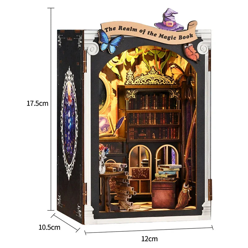 Maison Miniature Book Nook Kit Bois