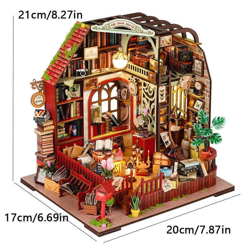 Maison Miniature DIY Bois Villa Meublée