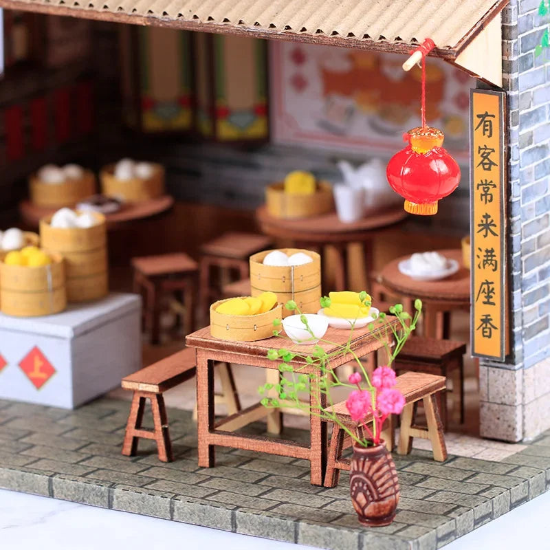 Maison Miniature Théâtre Chinois DIY Bois