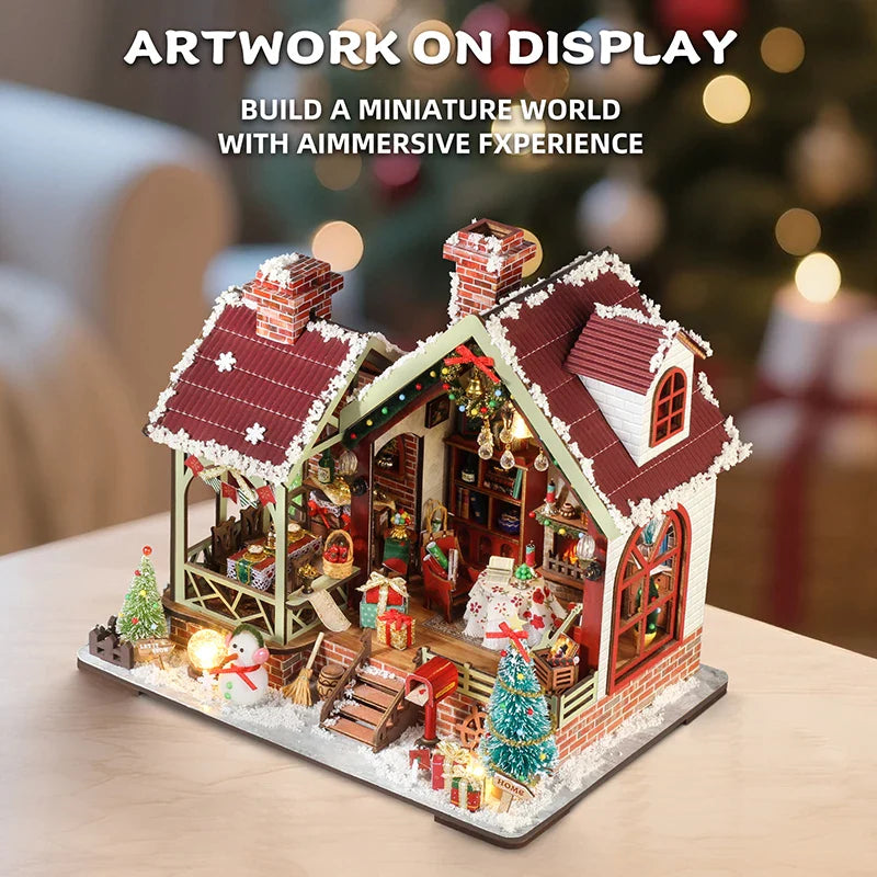 Maison Miniature Kit Bois Meubles LED