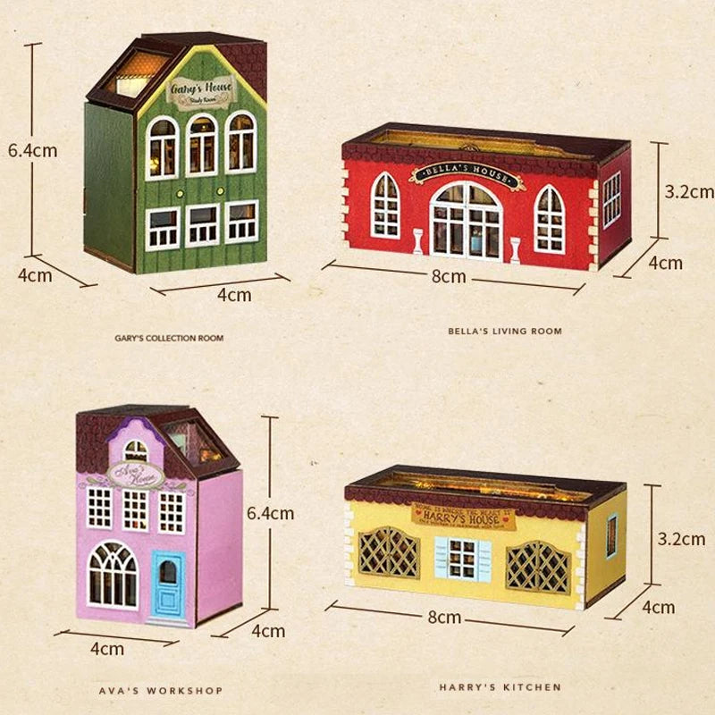 Maison Miniature DIY Bois Puzzle Meublée