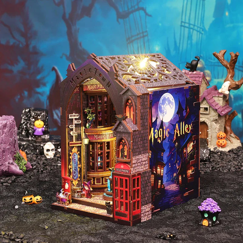 Maison Miniature Book Nook Kit Bois