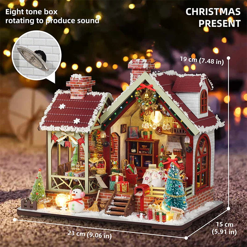 Maison Miniature Kit Bois Meubles LED