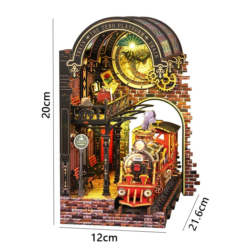 Maison Miniature Book Nook Kit Bois